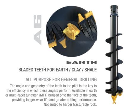 Stinger Attachments Skid Steer Auger – 2″ Hex (AUG)