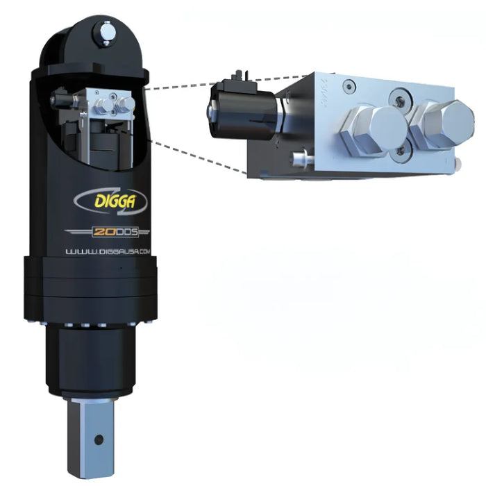 Digga Integrated 2-Way Flow Valve – DDS and DLS Auger Drives