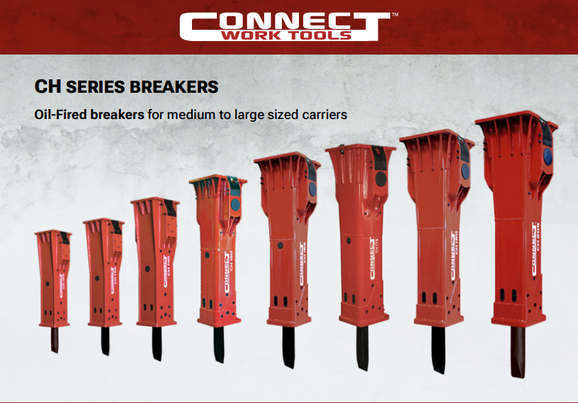 Connect Work Tools CH Series Hammer – Fits Excavators 32,000–140,000 lbs