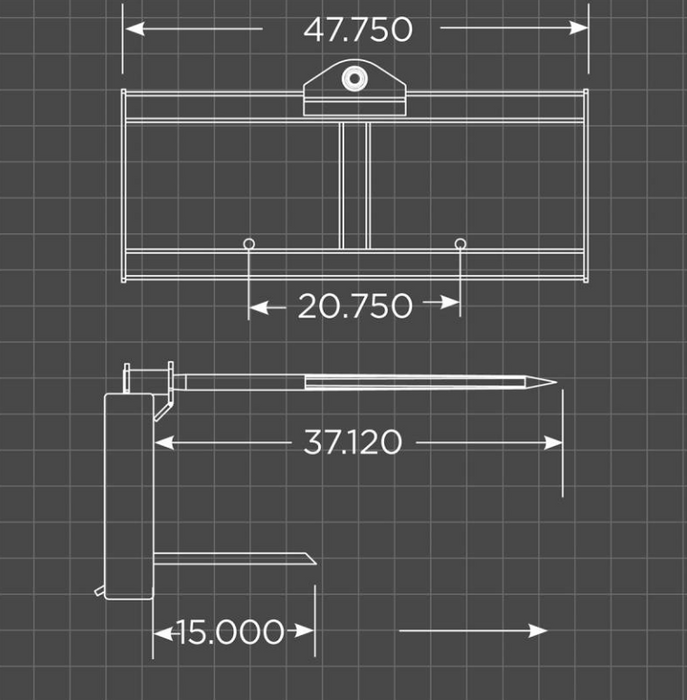 Loflin Fabrication Compact Tractor Hay Spear