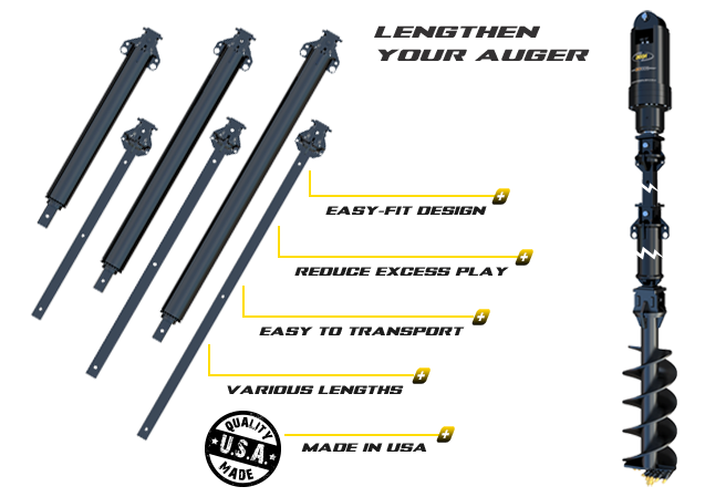 Digga Drive Auger Extensions – 100mm Square, Up to 10ft