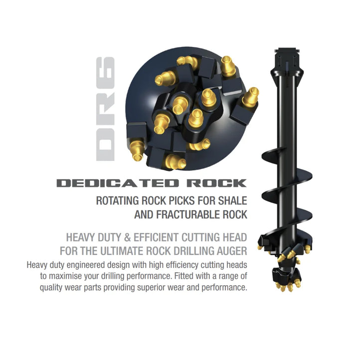Digga DR6 Rock Auger Bit – Heavy-Duty Drilling for Rock & Shale