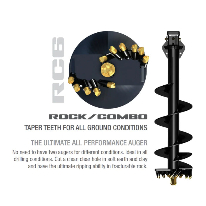 Digga RC6 Rock/Earth Combo Auger Bit – Elite Versatility and Performance