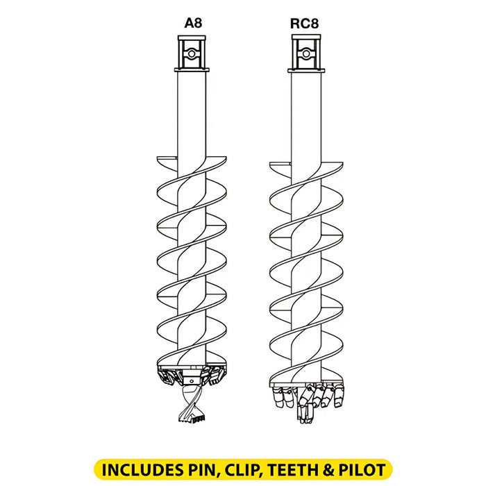 Digga A8 Earth Auger Bit – Heavy-Duty Performance for Excavators up to 15 Ton
